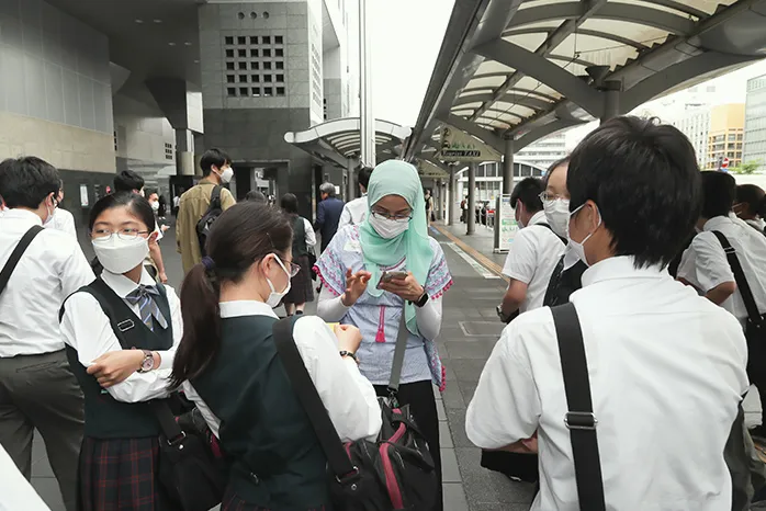 京都で外国からの留学生と交流