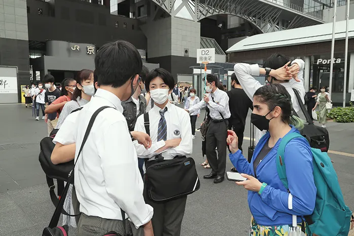 京都で外国からの留学生と交流